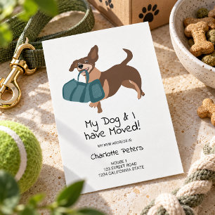 Cartão Postal De Anúncio Ilustração engraçada de cachorro dachshund fofo se