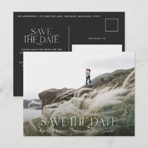 Cartão Postal De Anúncio Imagem moderna mínima fotografia a preto e branco