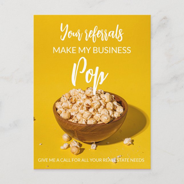 Cartão Postal De Anúncio imobiliária Seus Referentes Fazem do meu Pop de ne (Frente)
