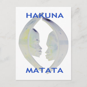 Cartão Postal De Anúncio Impressão africano Hakuna Matata Design