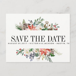 Cartão Postal De Anúncio Inverno Místico | CASAMENTO data de reserva