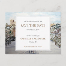 Cartão Postal De Anúncio Inverno no Casamento do Castelo de Windsor Salvar