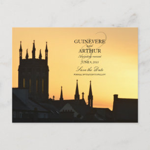 Cartão Postal De Anúncio Ireland Castle Abbey Wedding Save the Date