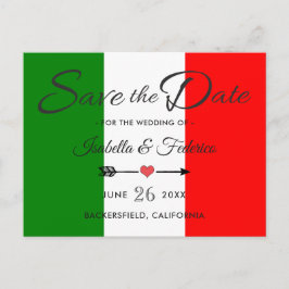 Cartão Postal De Anúncio Itália Casamento Italiano Salve a Data