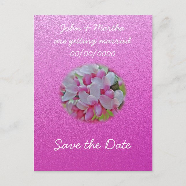 Cartão Postal De Anúncio Itens de Flores de Árvore Redbud (Frente)