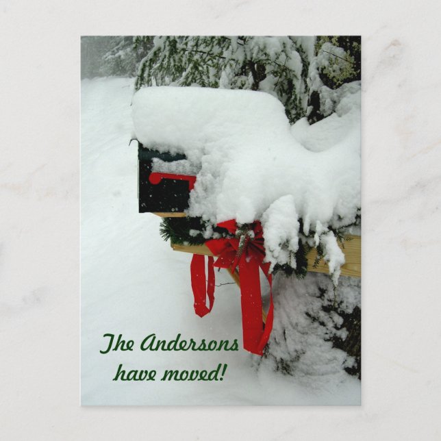 Cartão Postal De Anúncio Itinerário Postal Novo Endereço Inverno (Frente)