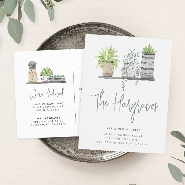 Cartão Postal De Anúncio Jardim Cresceu Movimento Botânico Verde Moderno (Criador carregado)