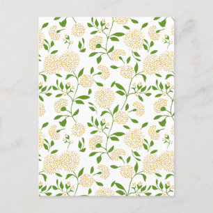 Cartão Postal De Anúncio Jardim de Flores Selvagem Amarelo