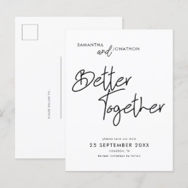 Cartão Postal De Anúncio Juntos é Melhor Roteiro Moderno Salvar A Data