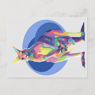 Cartão Postal De Anúncio Kangaroo na pop art | Presente perfeito