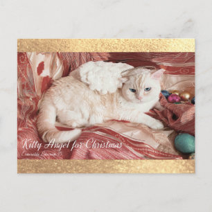 Cartão Postal De Anúncio Kitty Angel para o Natal