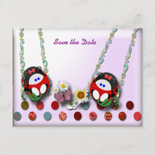 Cartão Postal De Anúncio Ladybug Babies