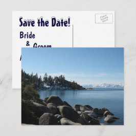 Cartão Postal De Anúncio Lago Tahoe Salve a Data!