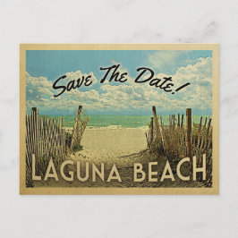Cartão Postal De Anúncio Laguna Beach Vintage Salvar A Data