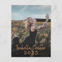 Cartão Postal De Anúncio Lançamento Da Classe De Graduação De Fotos Moderna