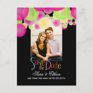 Cartão Postal De Anúncio Lanternas PixDezines salvam a data