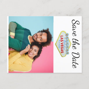 Cartão Postal De Anúncio Las Vegas Guarde a foto da data