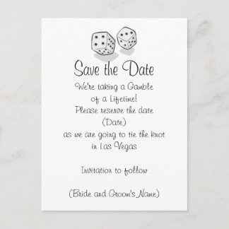 Cartão Postal De Anúncio Las Vegas Salve a Data