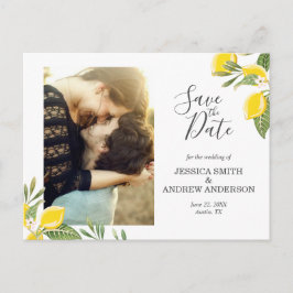 Cartão Postal De Anúncio Lemon Salve o Cartão-Postal Elegante Summer Boho