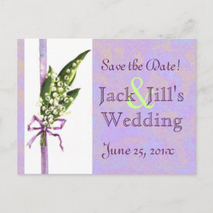 Cartão Postal De Anúncio Lilly of the Valley SAVE THE DATE postal