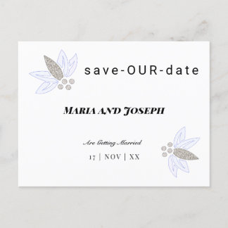 Cartão Postal De Anúncio Limpar Flora Corporativa Salve Nossa Data