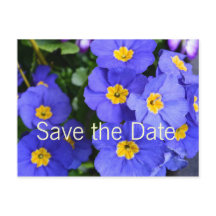lindas flores de jardim azul de verão salve a data
