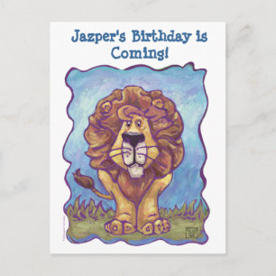 Cartão Postal De Anúncio Lion Party Center