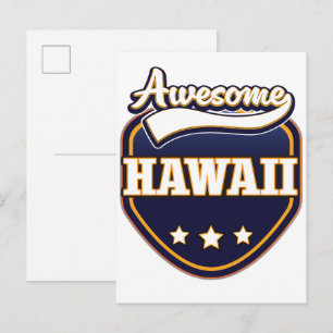 Cartão Postal De Anúncio Logotipo esportivo incrível do Havaí