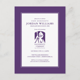 Cartão Postal De Anúncio Logotipo Icônico da Universidade de Albany