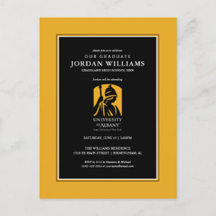 Cartão Postal De Anúncio Logotipo Icônico da Universidade de Albany