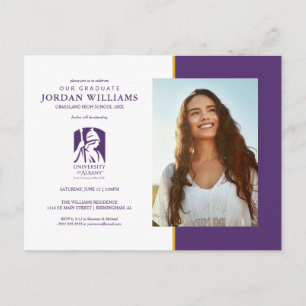 Cartão Postal De Anúncio Logotipo Icônico da Universidade de Albany