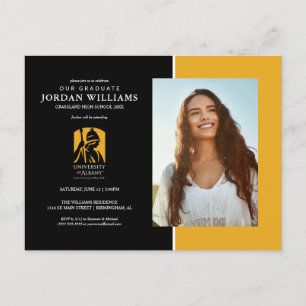 Cartão Postal De Anúncio Logotipo Icônico da Universidade de Albany