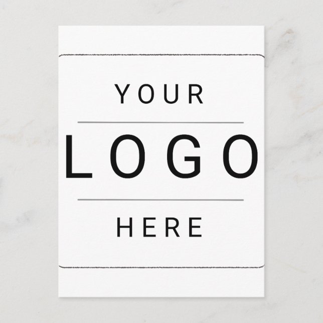 Cartão Postal De Anúncio Logotipo Personalizado (Frente)