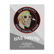 Logotipo Vermelho Preto Zumbi Divertido Novo Ender