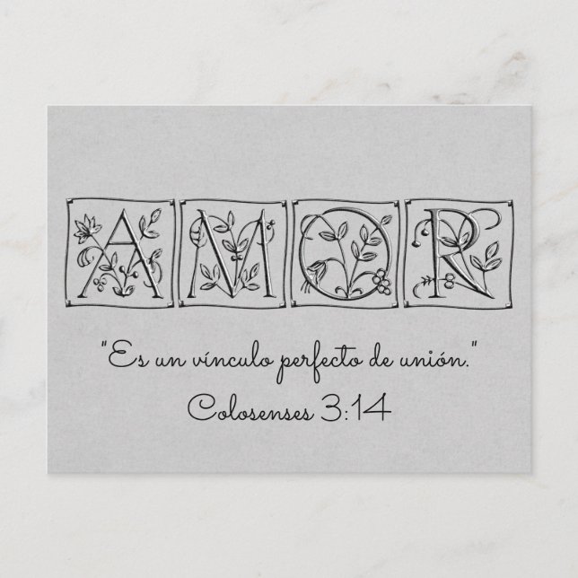 Cartão Postal De Anúncio Love Perfect Bond of Union~Scripting~Salvar Data (Frente)