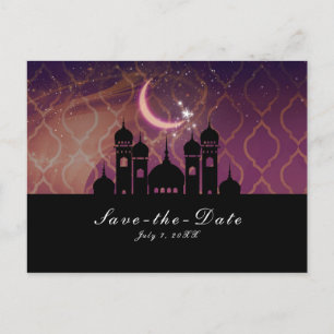 Cartão Postal De Anúncio Lua brilha árabe noites marroquinas salvação