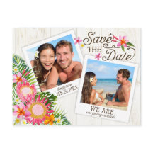 Luau Havaiano Rústico Praia Salve a Data