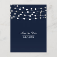 Luzes de Corda Azul Marinho Chic Moderno Salve o D