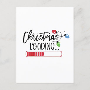 Cartão Postal De Anúncio Luzes de Natal Carregando Xmas