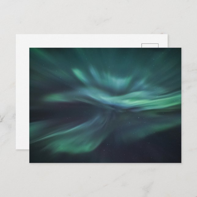 Cartão Postal De Anúncio Luzes do Norte Noruega (Frente/Verso)