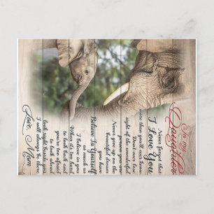 Cartão Postal De Anúncio Mãe Para A Minha Carta De Filha, Presente De Aniv