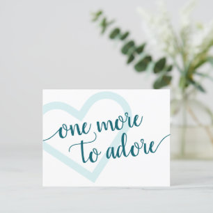 Cartão Postal De Anúncio Mais um para Adore Gravidez no Coração em Aqua