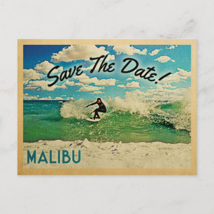 Cartão Postal De Anúncio Malibu Salve O Dia California Surfe