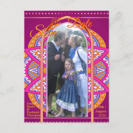 Cartão Postal De Anúncio Mandalas em Cerise Pinks & machucando padrões repe