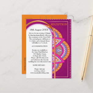 Cartão Postal De Anúncio Mandalas no Cerise Pinks e no padrão de repetição