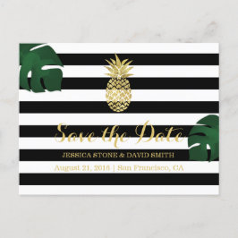 Cartão Postal De Anúncio Mandar Tropical Moderno de Abacaxi Havaiano Save t