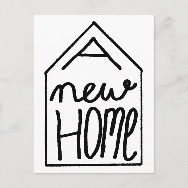 Cartão Postal De Anúncio Manual Novo cartão de endereço (Frente)