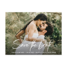 Manuscrito Salvar a data Foto personalizada ativad