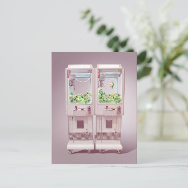 Cartão Postal De Anúncio Máquina de Garra (Em pé/Frente)