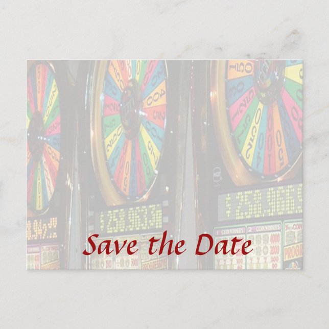 Cartão Postal De Anúncio Máquinas Caça-Níqueis de Las Vegas (Frente)